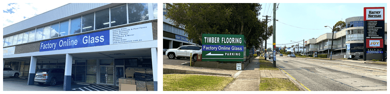 factory online glass showroom address