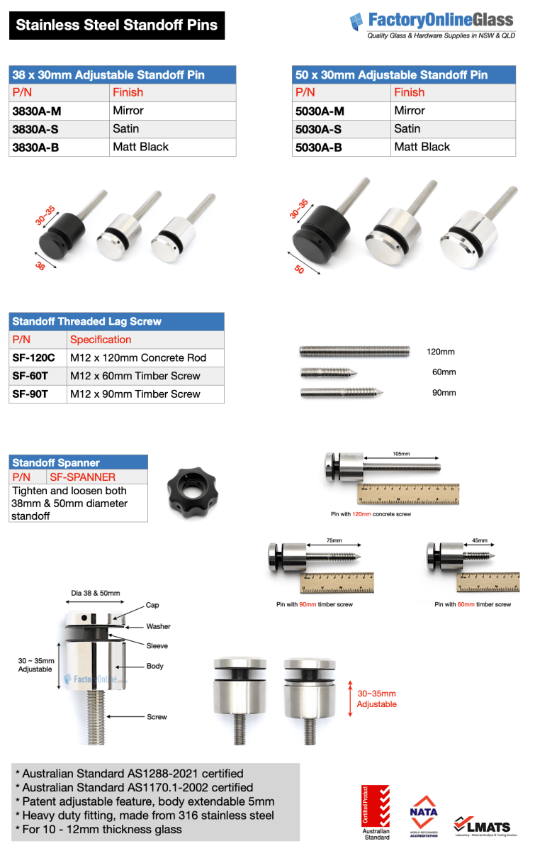 Stainless Steel Standoff Pins